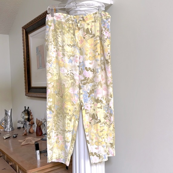 Rare Jams World Copyright Fabric W727-FPAI Flower Paint Beach Pants Lounge Pants - Picture 3 of 14